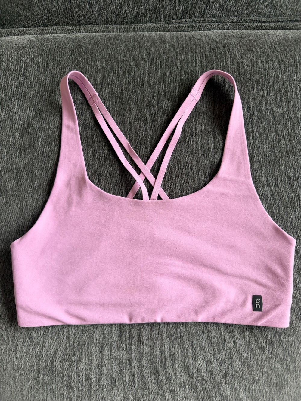 On Running Pink Crisscross Strappy Sports Bra